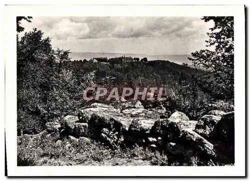 Cartes postales moderne Mont Sainte Odile Le Mur Paien avec vue sur le Couvent