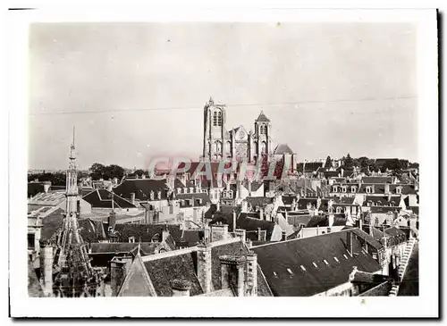 Moderne Karte Bourges Vue Generale et la Cathedrale