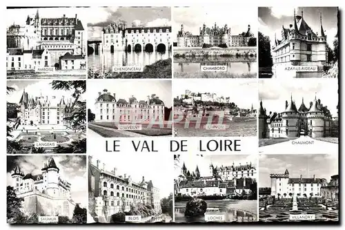 Cartes postales moderne Le Val De Loire Amboise Chenonceau Chambord Azay le Rideau