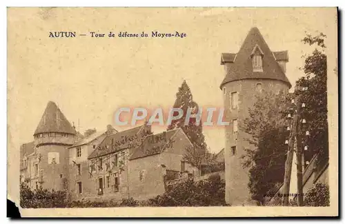 Cartes postales Autun Tour de defence du Moyen Age