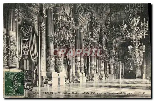 Cartes postales Paris Theatre Natinal de L&#39Opera Le Grand Foyer