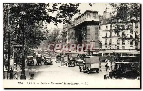 Cartes postales Paris Porte Et Boulevard Saint Martin