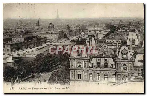 Cartes postales Paris Panorama Des Huit Ponts