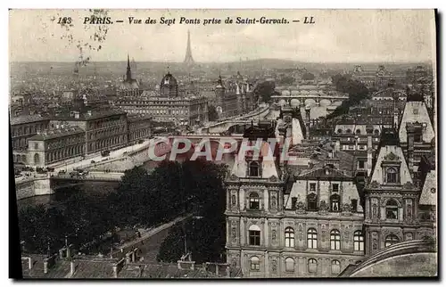 Ansichtskarte AK Paris Vue Des Sept Ponts Prise De Saint Gervais