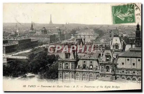 Cartes postales Paris Panorama Des Huits Ponts