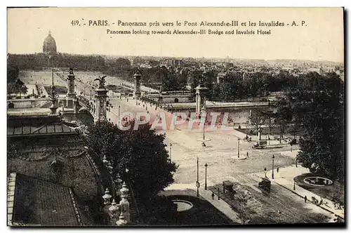 Ansichtskarte AK Paris Panorama Pris Vers Le Pont Alexandre III Et Les Invalides