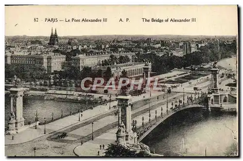 Cartes postales Paris Le Pont Alexandre III