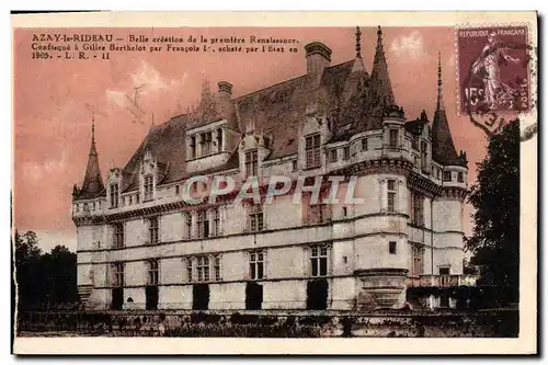 Cartes postales Azay Le Rideau Le chateau