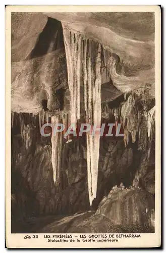 Cartes postales Les Pyrenees Les Grottes de Betharram Stalactites de la grotte superieure