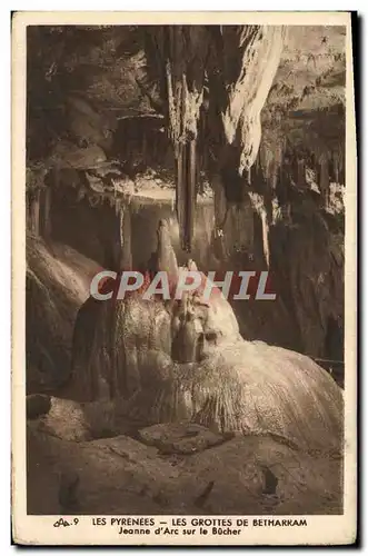 Cartes postales Les Pyrenees Les Grottes de Betharram Jeanne d&#39Arc sur le Boucher