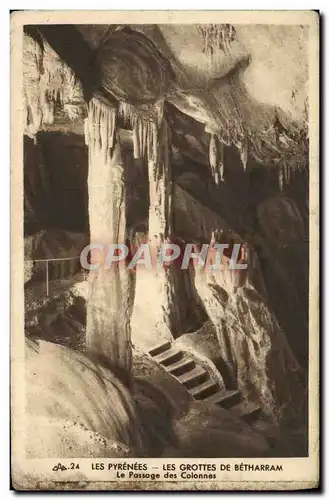 Cartes postales Les Pyrenees Les Grottes de Betharram Le Passage des Colonnes