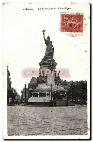 Cartes postales Paris La Statue de la Republique