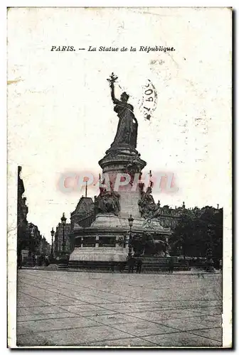 Cartes postales Paris La Statue de la Republique