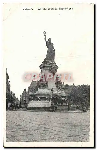 Cartes postales Paris La Statue de la Republique