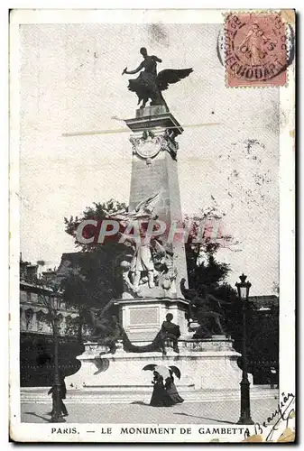 Cartes postales Paris Le Monument de Gambetta