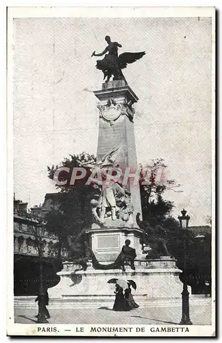 Cartes postales Paris Le Monument de Gambetta