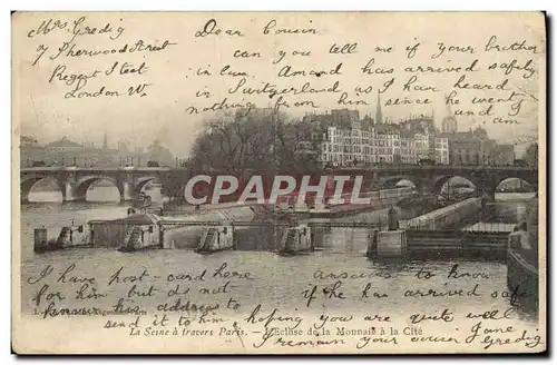 Ansichtskarte AK La Seine a travers Paris L&#39ecluse de la Monnaie a la Cite