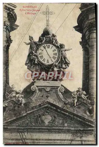 Cartes postales Luneville Eglise Saint Jacques L&#39Horloge