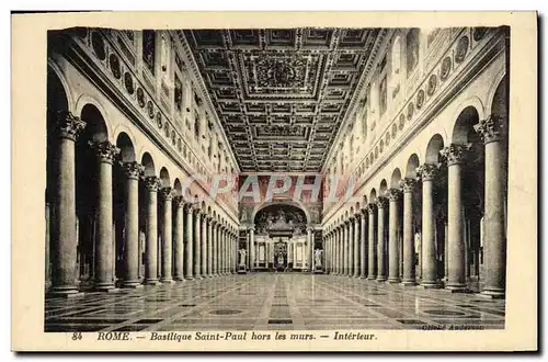 Ansichtskarte AK Rome Basilique Saint Paul Hors Les Murs interieur