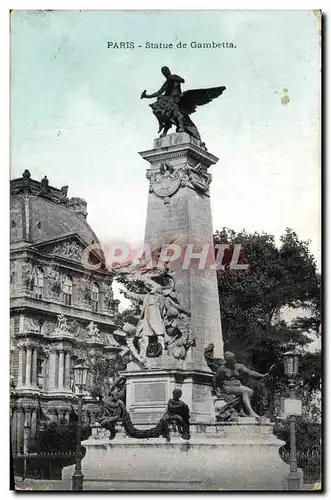 Ansichtskarte AK Paris Statue De Gambetta