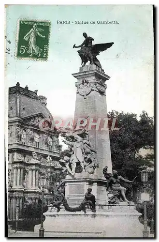 Ansichtskarte AK Paris Statue De Gambetta