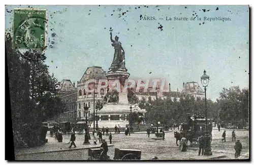 Cartes postales Paris La Statue De La Repbulique