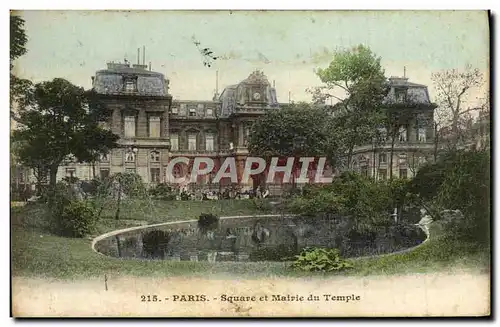 Ansichtskarte AK Paris Square Et Mairie Du Temple