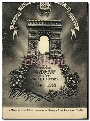 Cartes postales Le Tombeau Du soldat Inconnu Paris