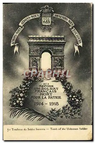 Ansichtskarte AK Le Tombeau Du Soldat inconnu Paris Arc de Triomphe