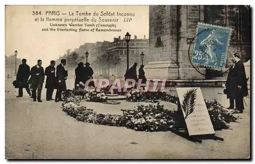 Ansichtskarte AK Paris La Tombe Du Soldat Inconne Et La Flamme Perpetuelle Du Souvenir Militaria