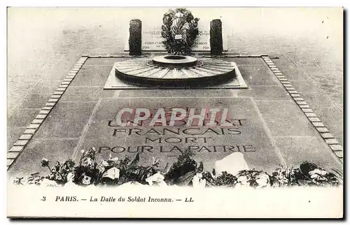 Cartes postales Paris La Dalle Du Soldat Inconnu Militaria