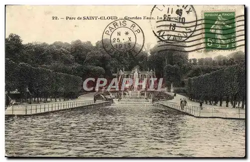 Ansichtskarte AK Parc De Saint Cloud Grandes Eaux La Cascade