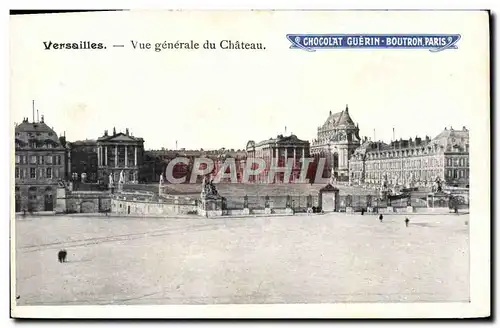 Cartes postales Versailles Vue Generale Du Chateau Publicite Chocolat Boutron Paris