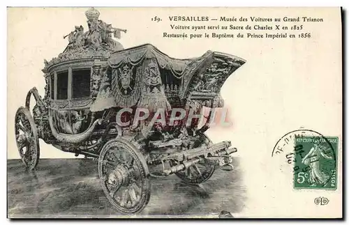 Ansichtskarte AK Versailles Musee Des Voitures Au Grand Trianon Voiture Ayant Servi Au Sacre De Charles X