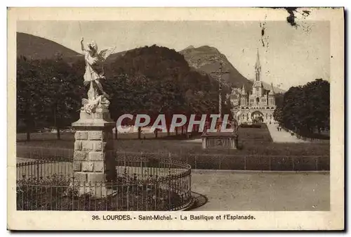 Cartes postales Lourdes Saint Michel La Basilique Et l&#39Esplanade