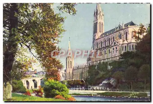 Ansichtskarte AK La Douce France Lourdes La Basilique