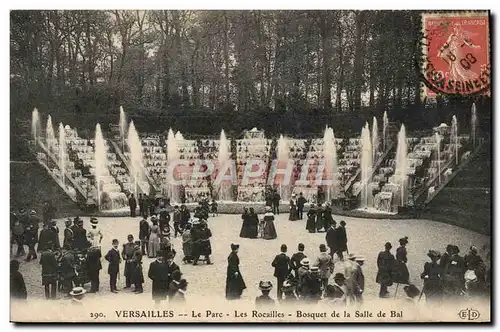 Cartes postales Versailles Le Parc Les Rocailles Bosquet de la Salle de Bal