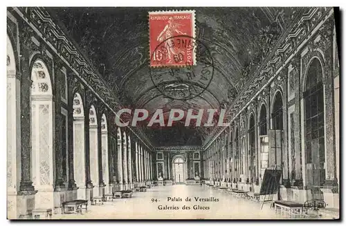 Cartes postales Palais de Versailles Galeries des Glaces