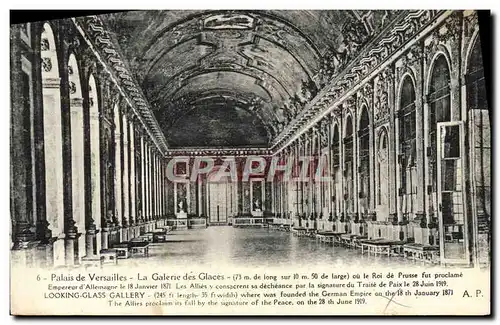 Cartes postales Palais de Versailles La Galerie des Glaces