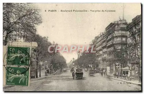 Cartes postales Paris Boulevard Poissonniere Vue Prise du Gymnase