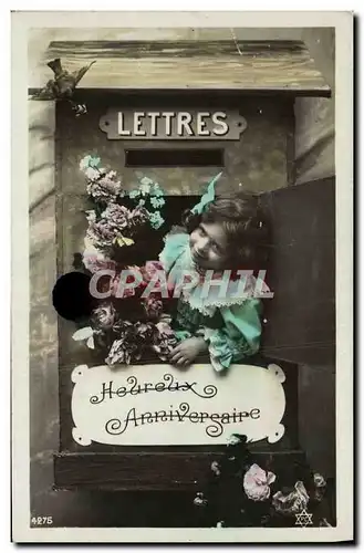 Cartes postales Fantaisie Enfant Boite aux lettres