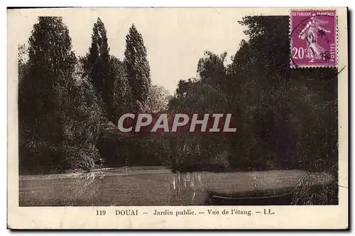 Cartes postales Douai Jardin Public Vue de L'etang