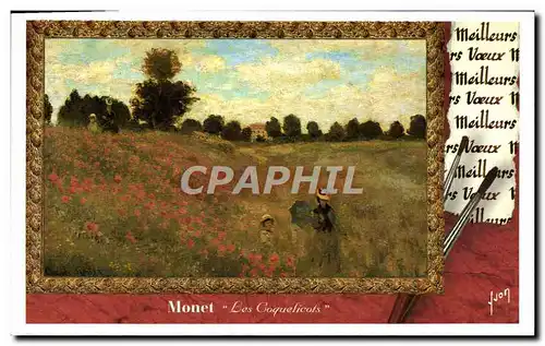 Cartes postales moderne Monet Les Coquelicots