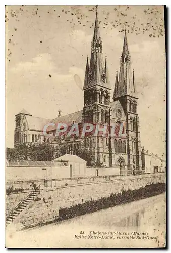 Cartes postales Chalons sur Marne Eglise Notre Dame Ensemble Sud Ouest