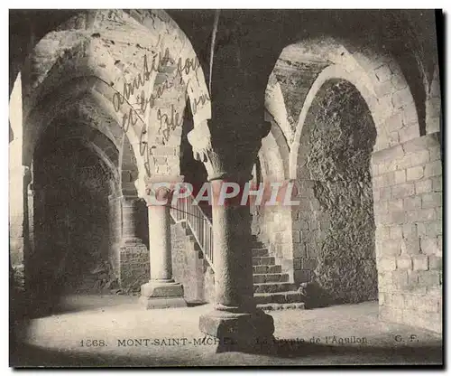 Cartes postales Mont Saint Michel La crypte de l'Aquilon