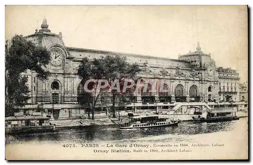 Ansichtskarte AK Paris La Gare d&#39Orsay Bateau Peniche