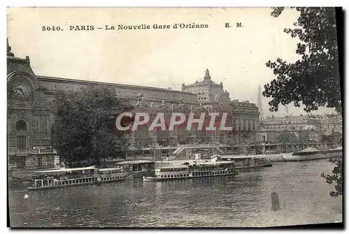 Ansichtskarte AK Paris La Nouvelle Gare d&#39Orleans Bateau Peniche