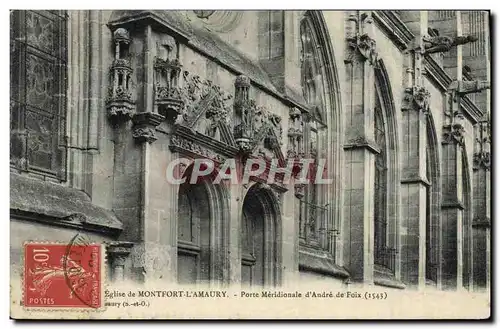 Cartes postales Eglise de Montfort L&#39Amaury Porte Meridionale d&#39Andre de Foix