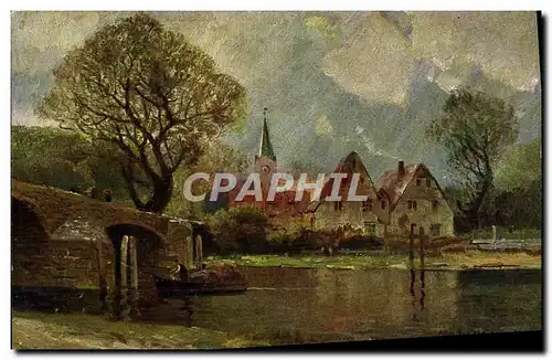 Cartes postales Fantaisie Village au bord de l&#39eau