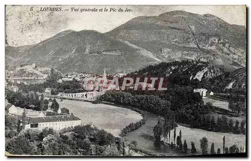 Cartes postales Lourdes Vue Generale et le Pic du Jer